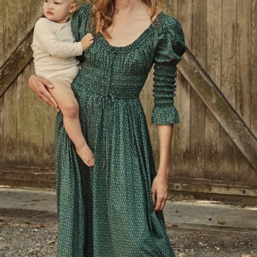 EUC Doen Kaira Green Midi/Maxi Dress Size Large